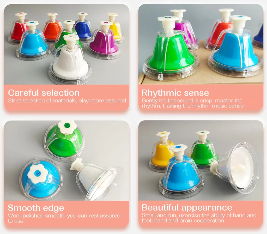Cadeau Anniversaire Musique Arc-en-Ciel : 8 Cloches de Percussion