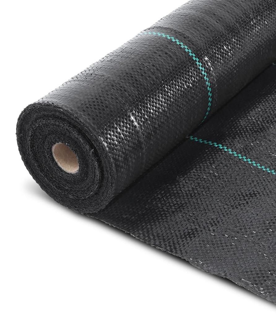 VOUNOT Unkrautvlies 2x50m, Reißfestes Gartenvlies Wasserdurchlässig, Mulchfolie für Garten, Hochbeet und Terrasse, Unkrautfolie 100g/m²