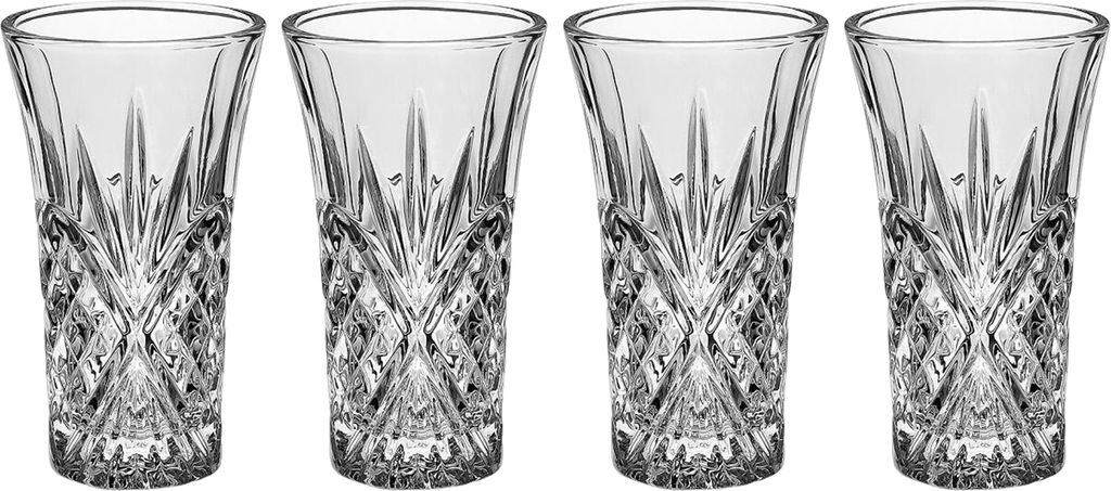 1/2/4 Schnapsgläser (60 ml) mit schwerem Boden, geeignet für Tequila, Likör, Whisky, Wodka, Espresso, Desserts und Shots. Ideal für die Hausbar...