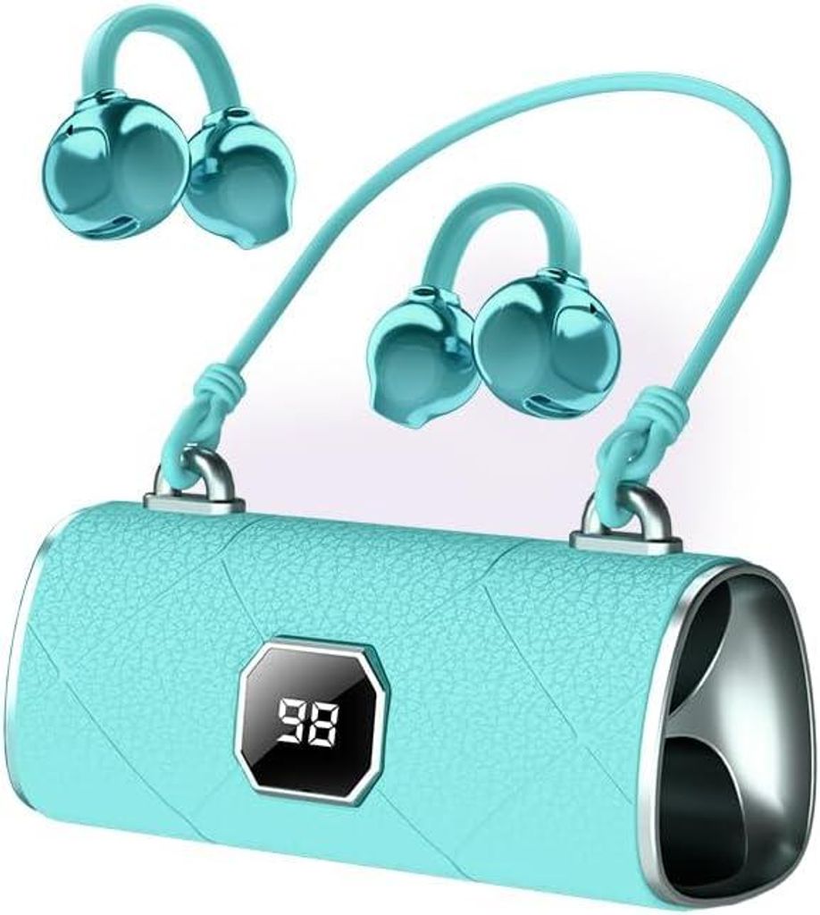 Open-Ear Kopfhörer mit Bluetooth Clip-Ohrhörer, 5.4 Bluetooth-Ohrhörer mit HD-Mikrofon, mit Ladebox, mit Hi-Fi-Klangqualität und Atmos-Soundeffekt