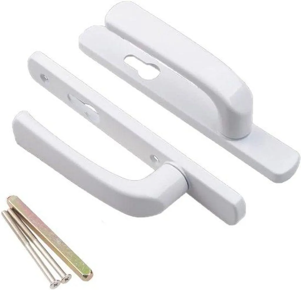 Kit réparation porte PVC blanc 210 mm : poignées et pièces de rechange