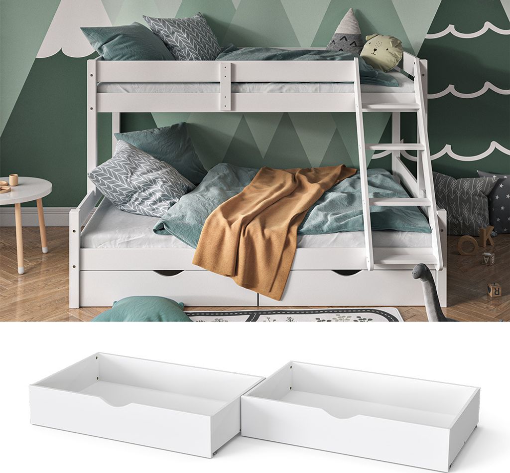 Vitalispa Rollschublade Everest, 98 x 56 cm 2er Set, Weiß Produktbild 2