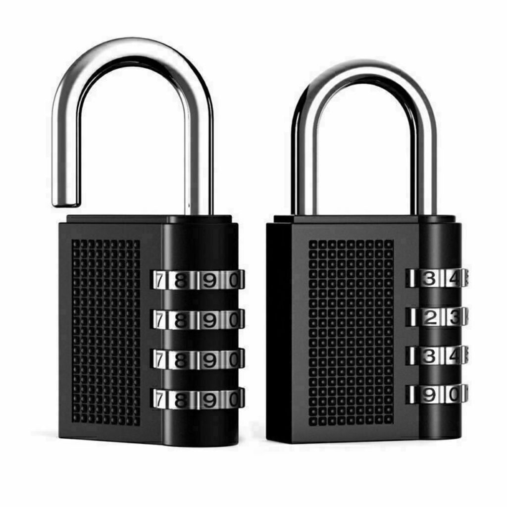 2X Zahlenschloss Vorhängeschloss Schloss 4-stelliger Code Produktbild 