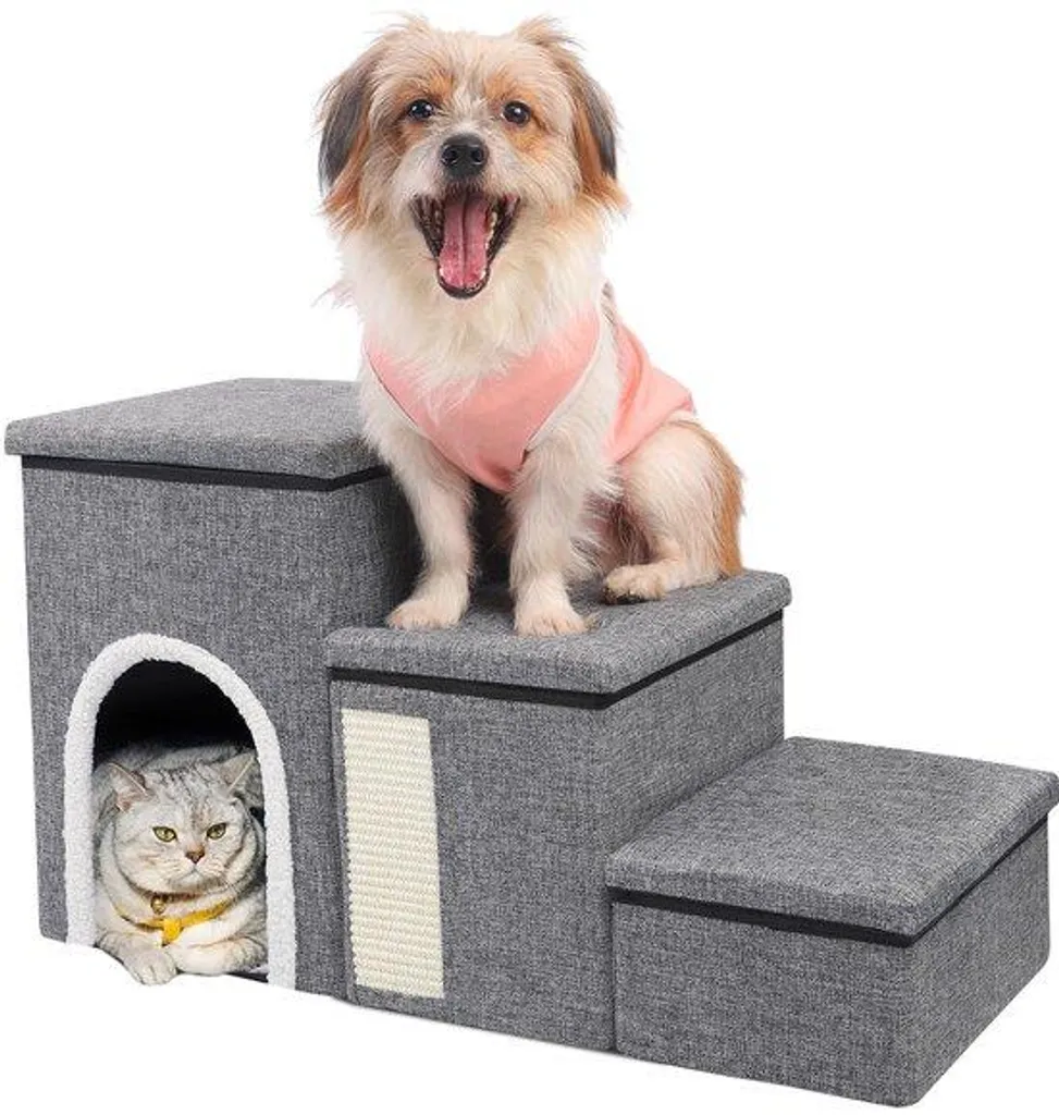 Couchage pliable pour chien et chat avec rangement pour gain de place
