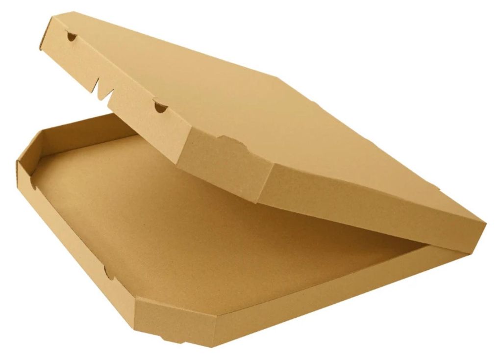 KAPAK Pizzakarton Braun 40x40x4 cm für Gastronomie Produktbild 