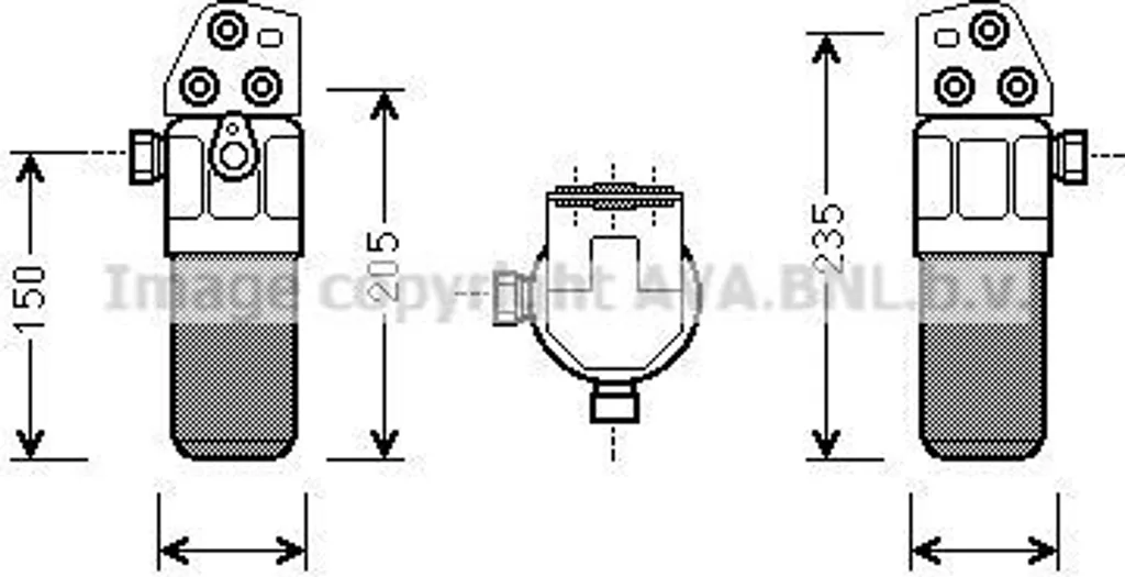 Sécheur de Clim Robuste PRASCO AID300 Compatible Audi A2 OE 8Z0820193B