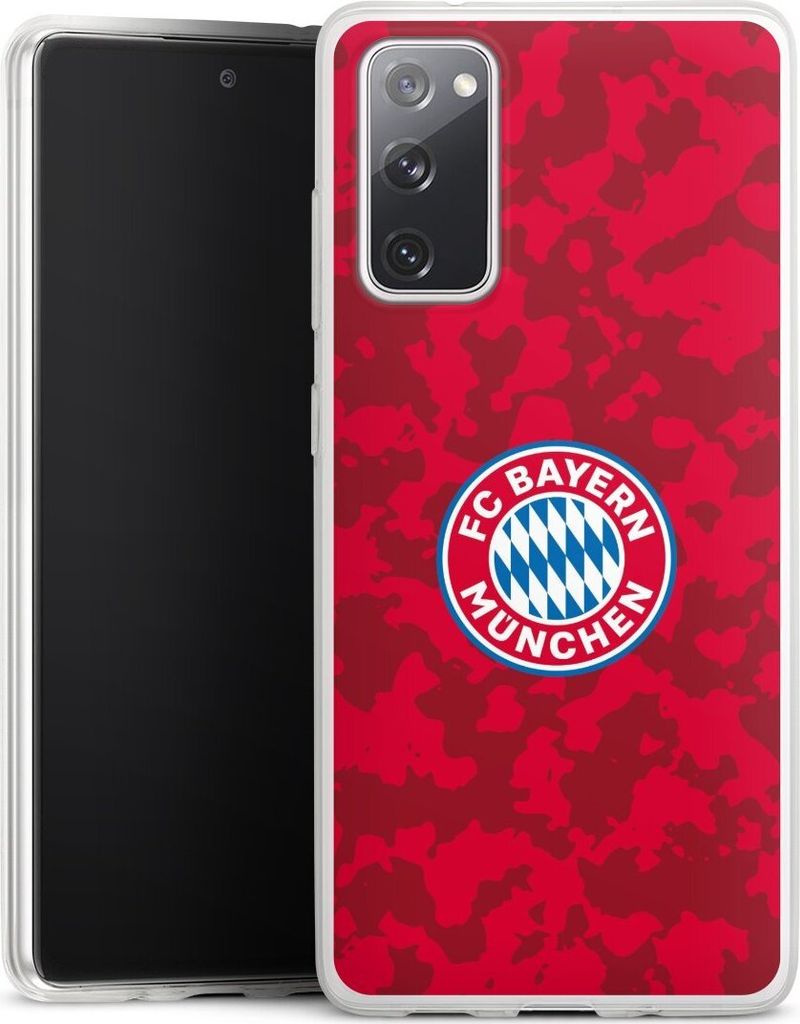 DeinDesign Slim Hülle für Samsung Galaxy S20 FE 5G Silikon Case Ultra Dünn Handyhülle FC Bayern München Camouflage FCB