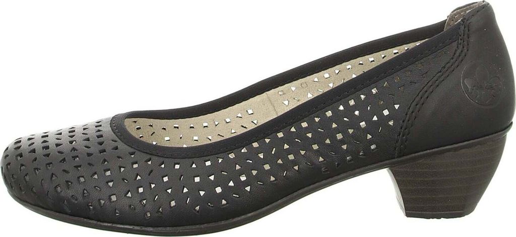 Rieker Pumps - Asphaltschwarz Glattleder Größe: 40 Normal Produktbild 16