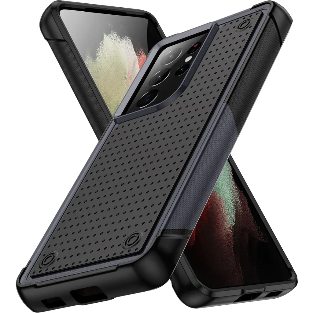 Cover Samsung S21 Ultra 5G Tactical Edition Grigio Nero Antiurto