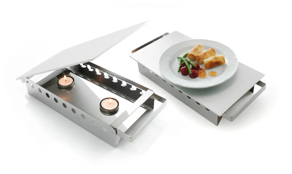 Chauffe-plats professionnel 2 feux HENDI pour buffet et réception chic
