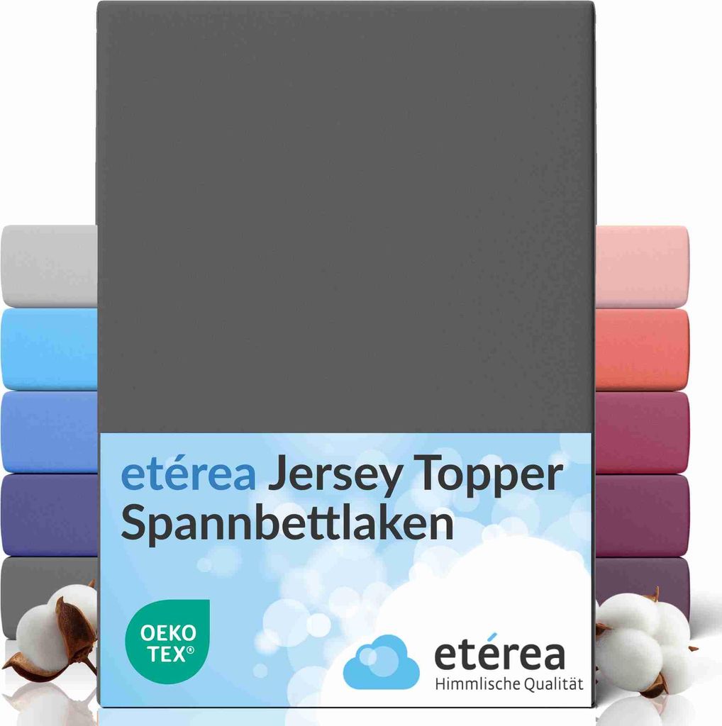 etérea Topper Jersey Spannbettlaken 200x220 cm – 100 % Produktbild 