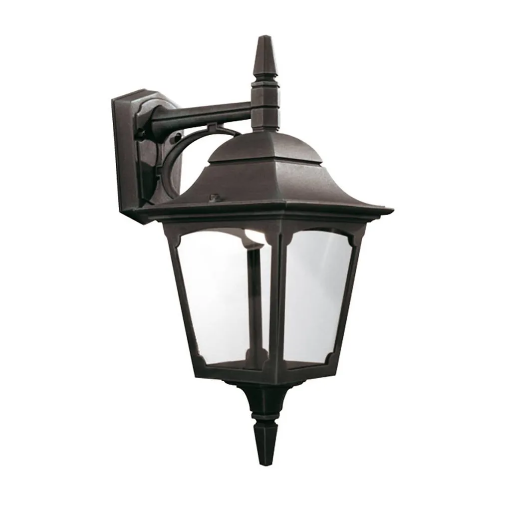 Applique d'extérieur pour terrasse et entrée Chapel E27 Noire 60W