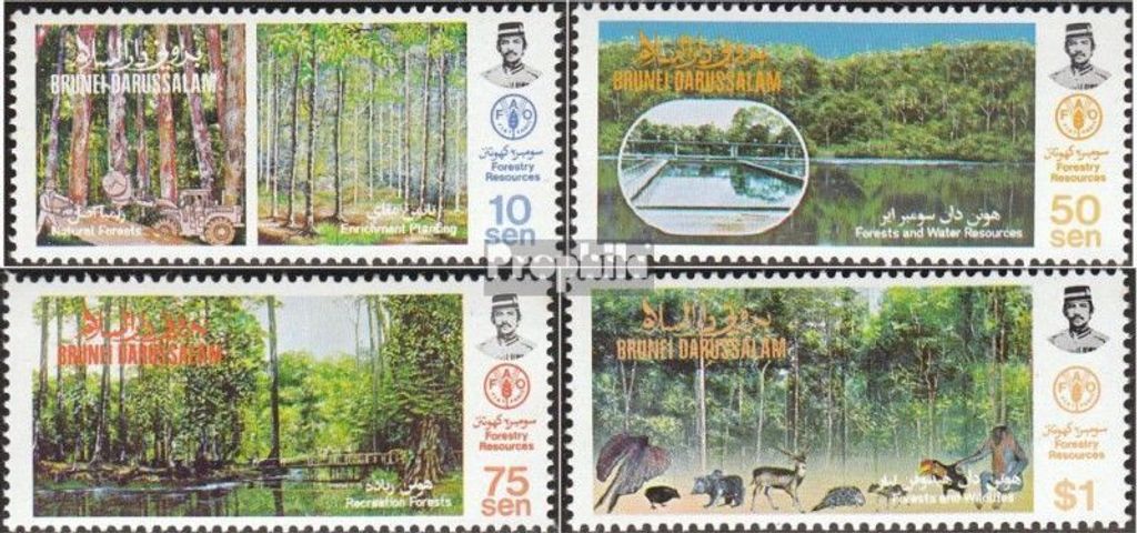 Briefmarken Brunei 1984 Mi 303-306 (kompl.Ausg.) postfrisch Forstwirtschaft
