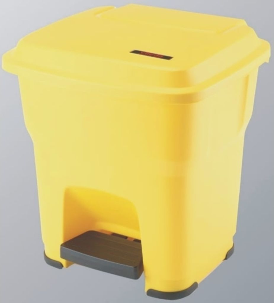 Vileda Professional Hera - 35L Pedalbehälter, gelb - 39x39x44 cm | Packung (1 Stück)