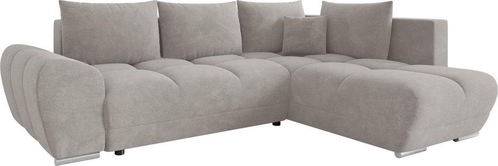 MIRJAN24 Ecksofa Forrest, mit Schlaffunktion und Bettkasten, L-Form Sofa (Velo 633, Ecksofa: Rechts)