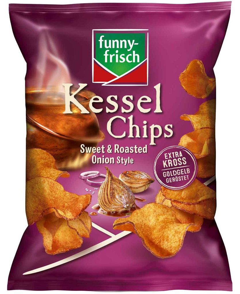 funny-frisch Kessel Chips Sweet & Roasted Onion Style 120g Produktbild 