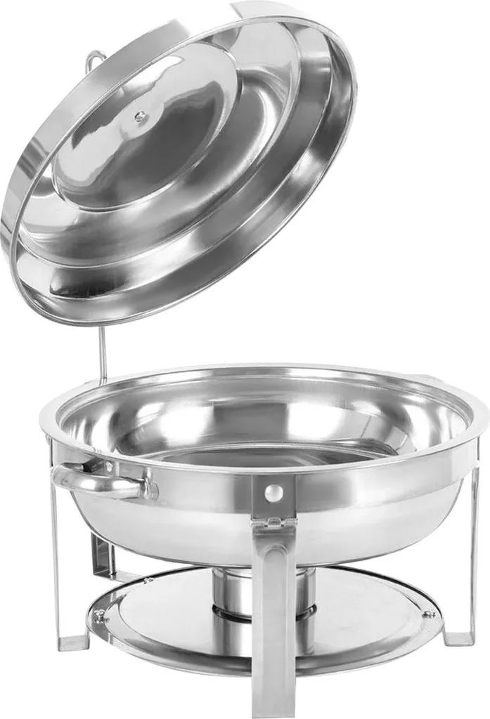 Scaldavivande Rotondo 7,5L Acciaio Inox Professionale per Catering e Buffet - 1