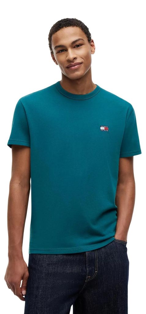 Tommy Hilfiger Jeans TJM REG BADGE TEE Herren T-Shirt Grün : Größe - XXL Größe: XXL