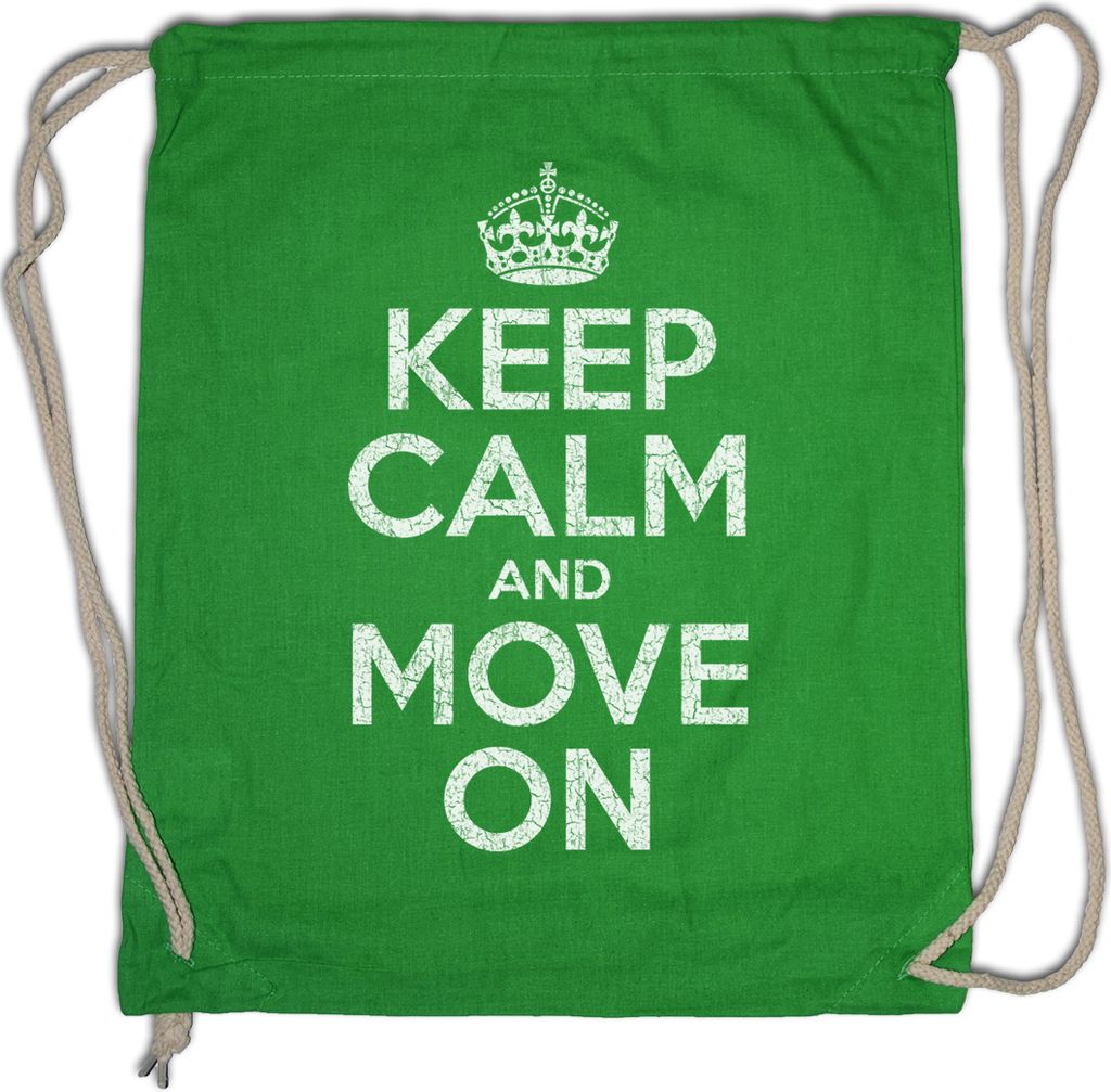 Urban Backwoods Keep Calm And Move On, Turnbeutel, Farbe: Hellgrün