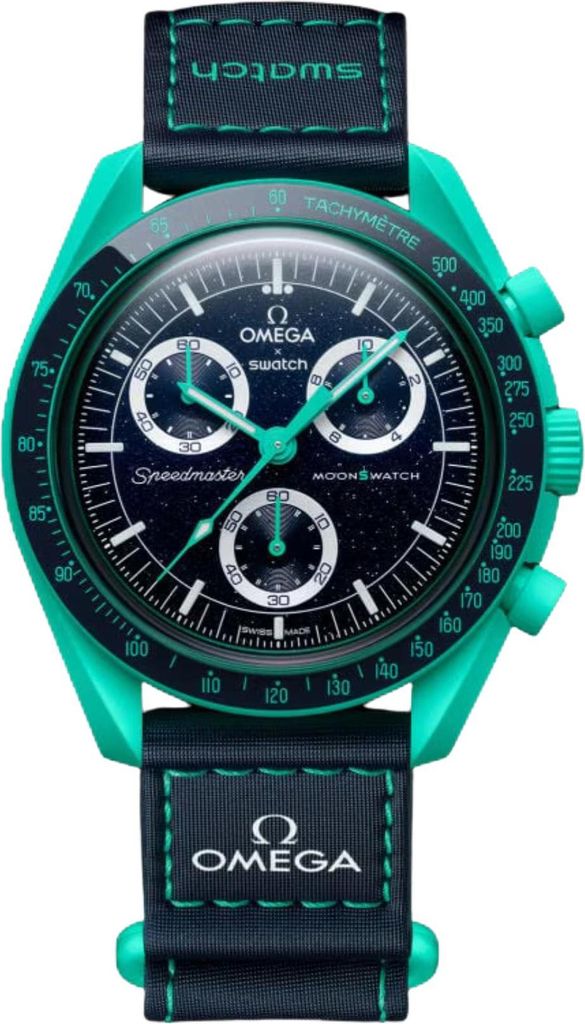 Omega x Swatch Mission on Earth Polar Lights - Original mit Produktbild 