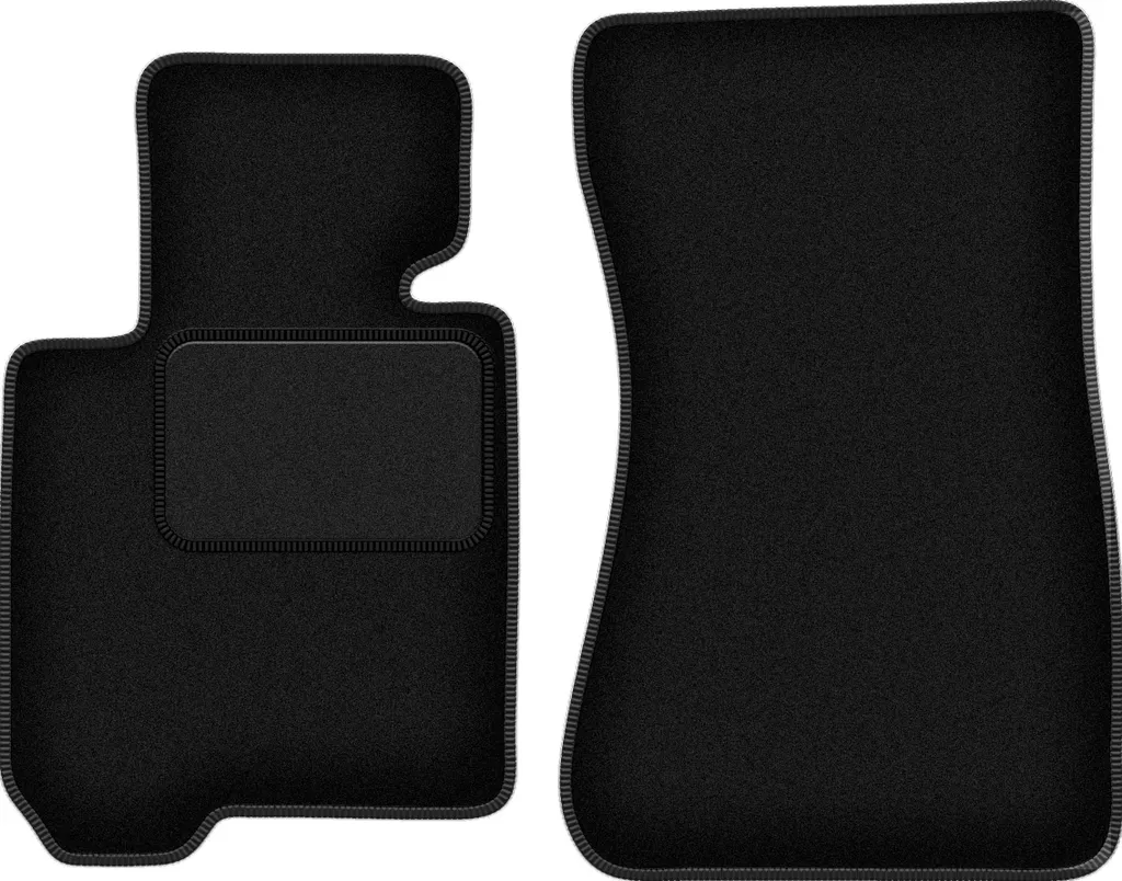 Wielganizator tappetini auto velours anteriori adatto per BMW Z4 E89 (2009-2019, 0) neri, set 2 pz, con fissaggi