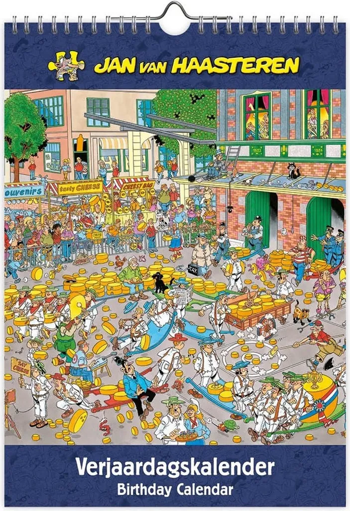 Calendrier d'anniversaire A4 Jan van Haasteren - Ne ratez plus aucune fête