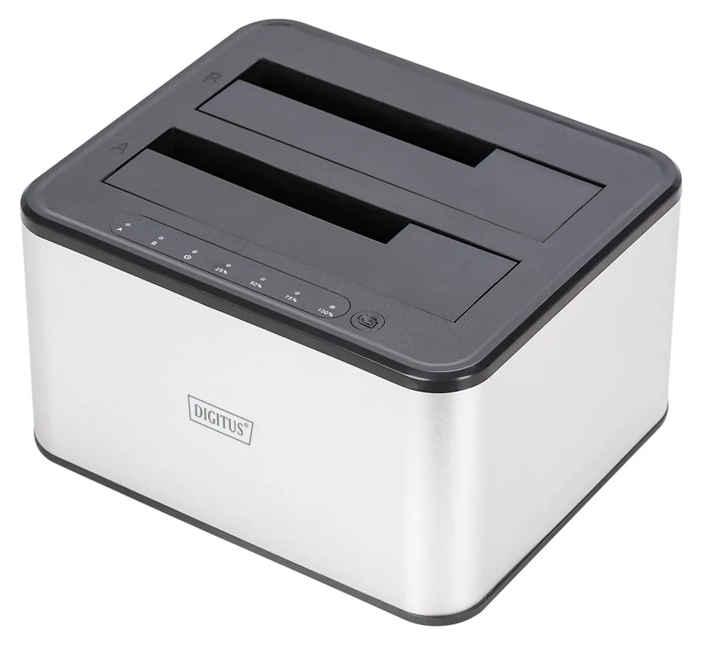 Station d'accueil double pour disque dur SATA avec connexion USB 3.0 rapide