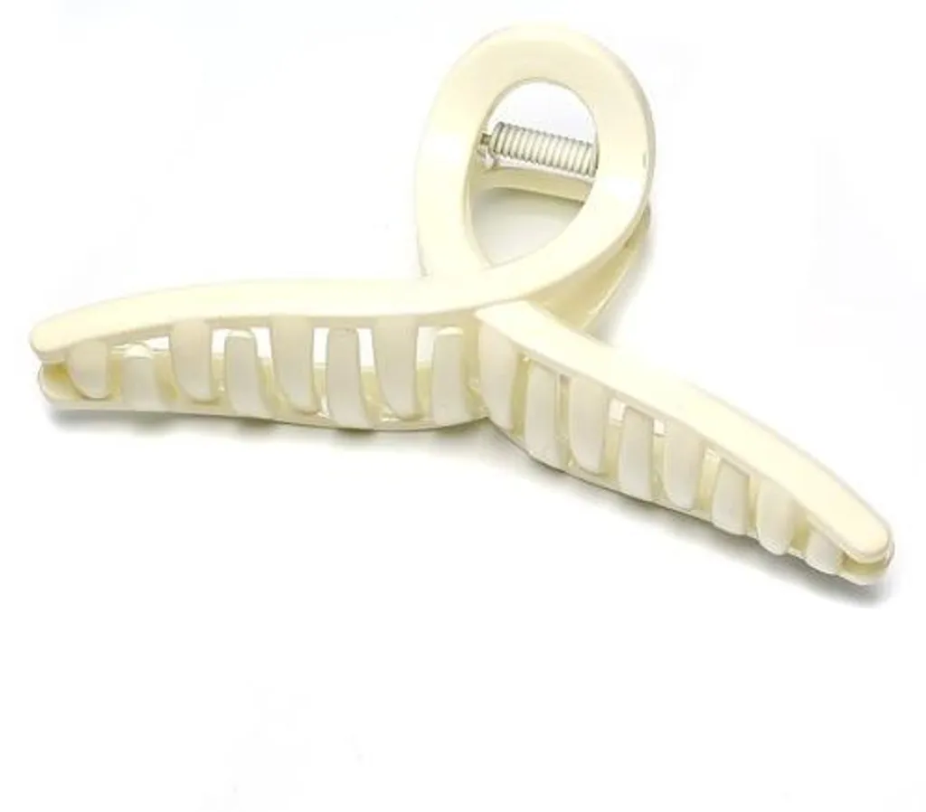 Pince à cheveux blanche de 13 cm, grand accessoire de coiffure