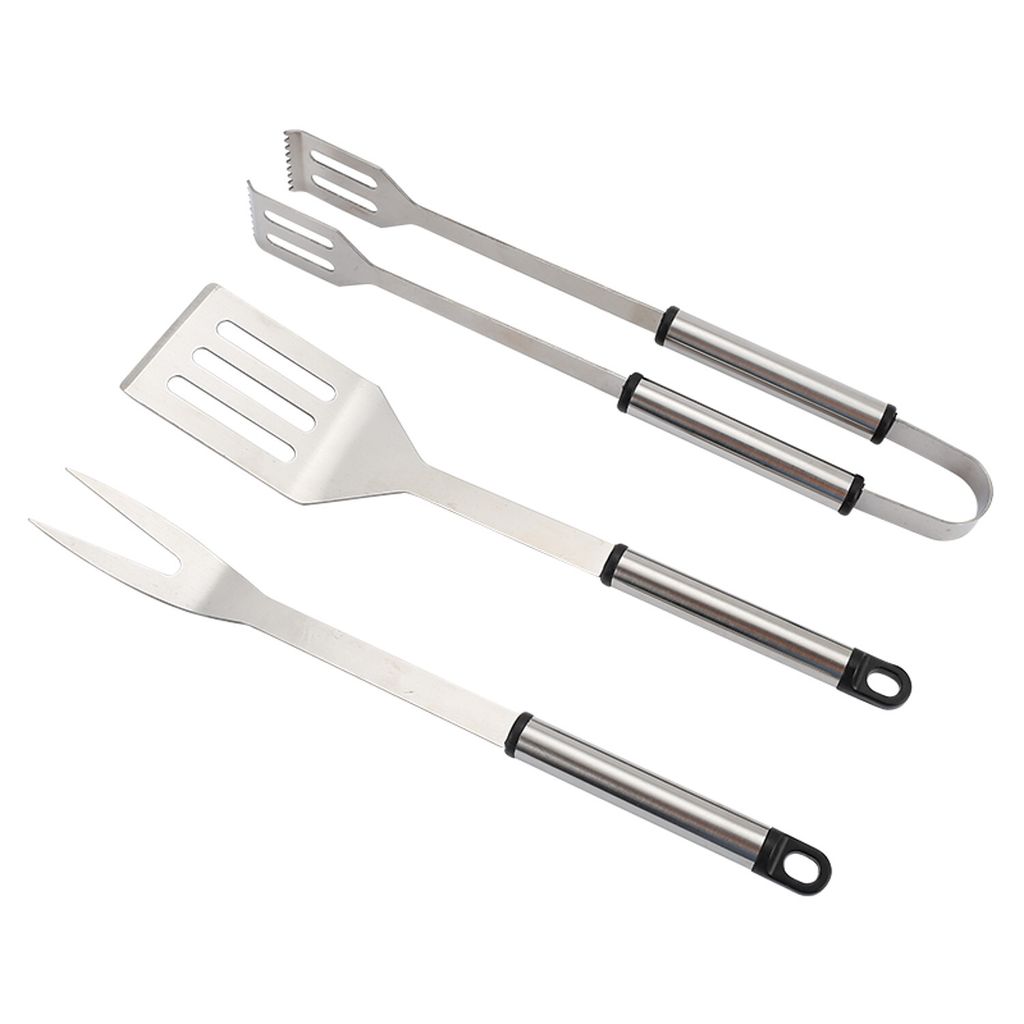 Master Grill&Party MG115 - Set of Grillutensilien mit Gabel, Spaten und Zange, Edelstahl, Grillzubehör of 36 cm