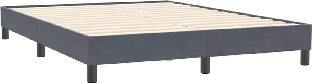 Bettgestell ohne Matratze Dunkelgrau 160x210 cm Samt