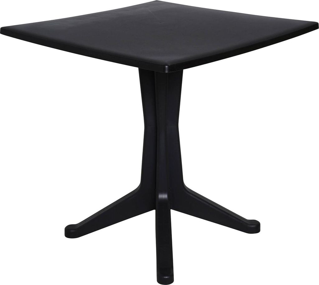 Gartentisch Dmondel, Feststehender quadratischer Tisch, Mehrzweck-Gartentisch, 100 % Italy, 70x70h72 cm, Anthrazit