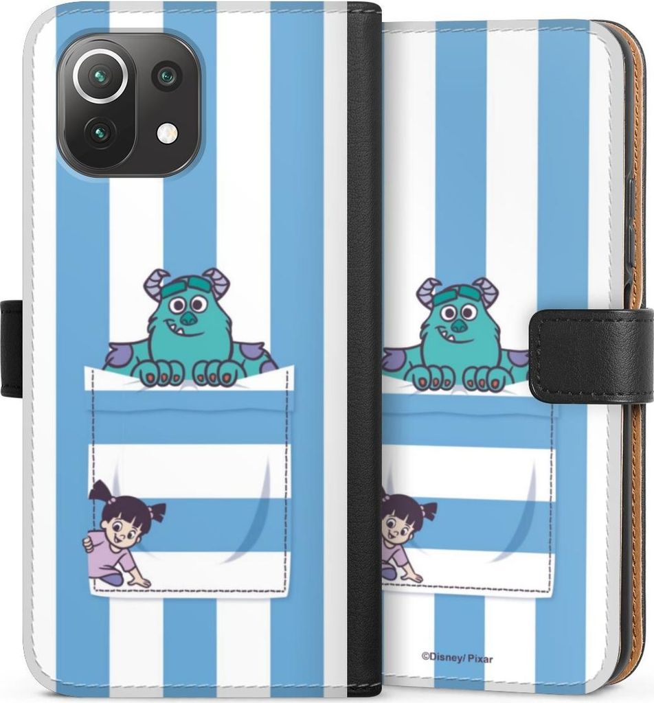 DeinDesign Klapphülle für Xiaomi Mi 11 Lite 5G Handytasche Lederhülle Tasche Disney Pixar Fanartikel Die Monster AG