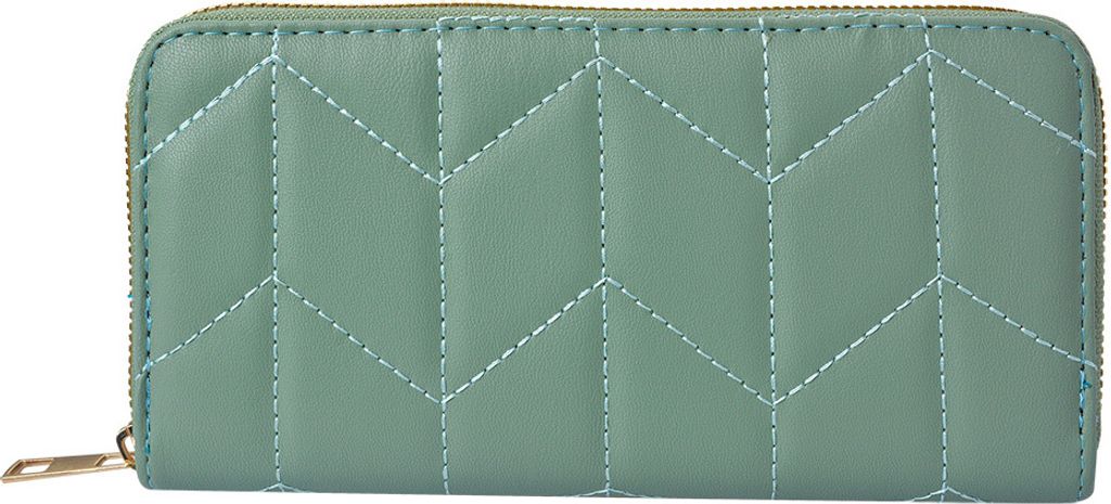 Clayre & Eef Brieftasche 19x9 cm Grün Kunstleder