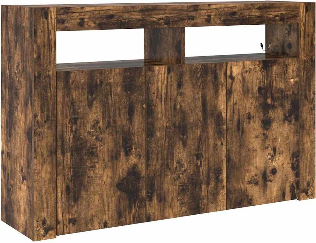 Sideboard Geräucherte Eiche 116 x 30 x 75 cm Holzwerkstoff