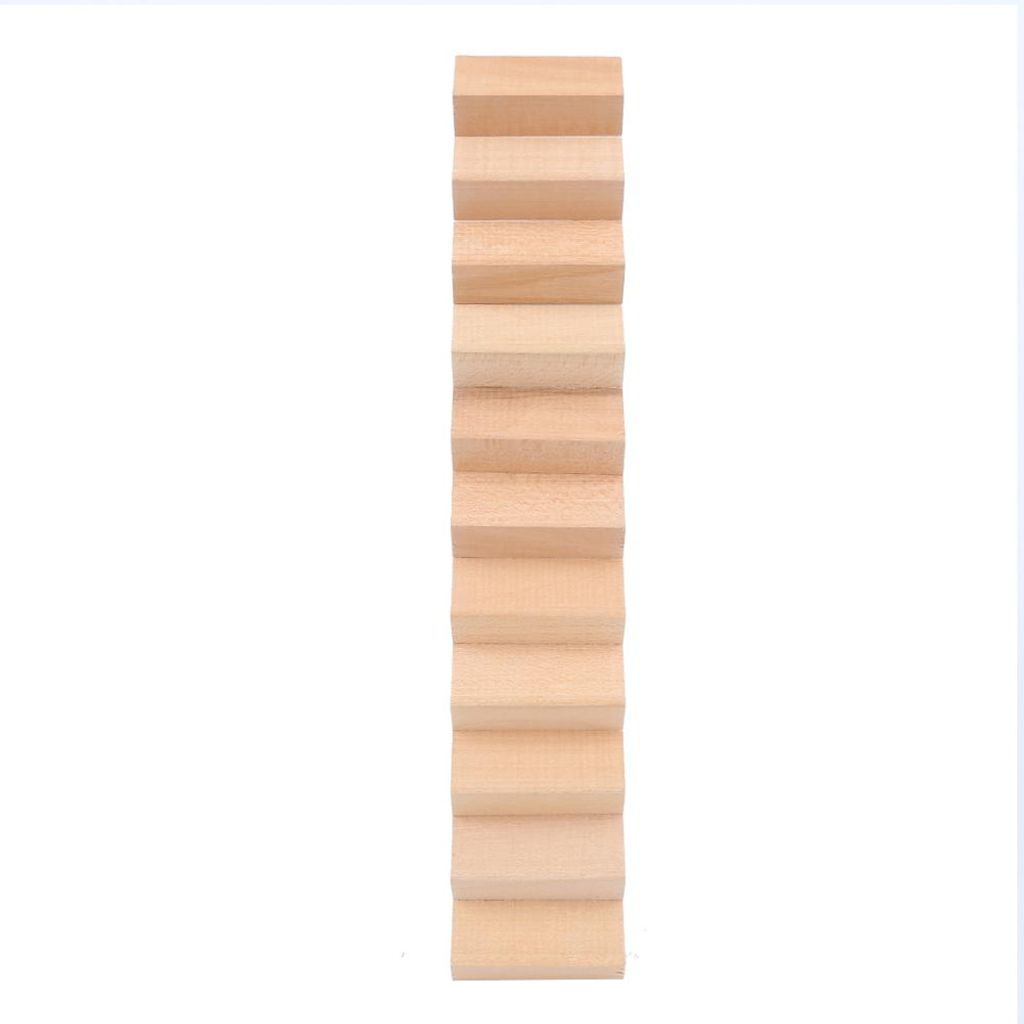 1:12 Miniaturholz Treppe DIY Stieftreppe Handwerk dekorative Puppenhaus -AccessorieStaircase ohne Handlauf