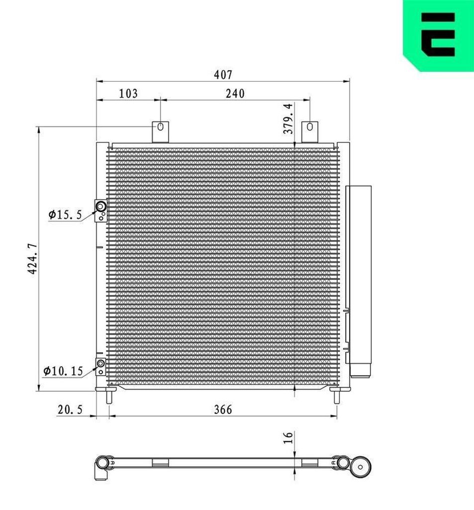 ERA 667459 Kondensator Klimaanlage Klimakondensator für MITSUBISHI Mirage / Space Star Schrägheck (A0A)