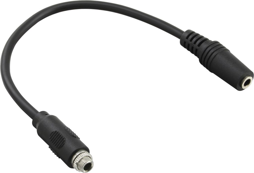 InLine Audio Adapterkabel zum Einbau 1x mit Gewinde, 3,5mm Stereo BU/BU, 0,6m