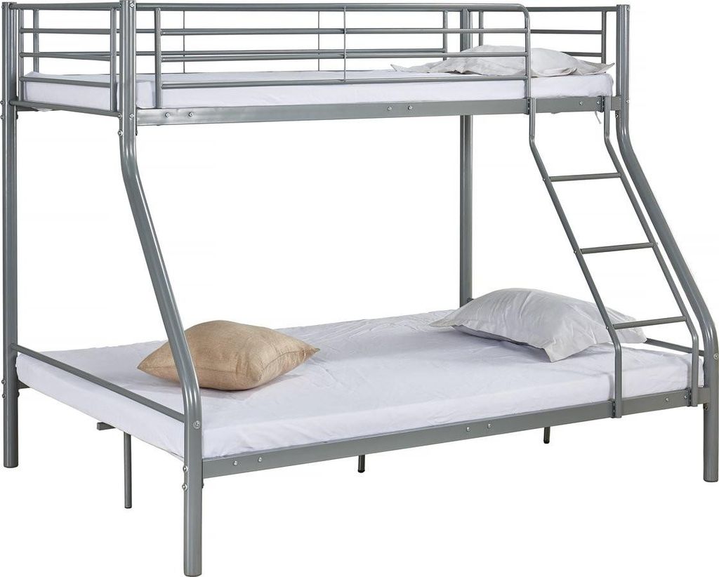 Letto a castello "Leo" in metallo con rete a doghe - 90/140 Immagine del prodotto 