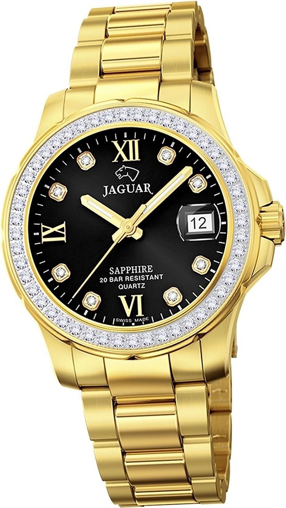 Jaguar Edelstahl Damen Uhr Analog Luxus gold Executive D2UJ895/4