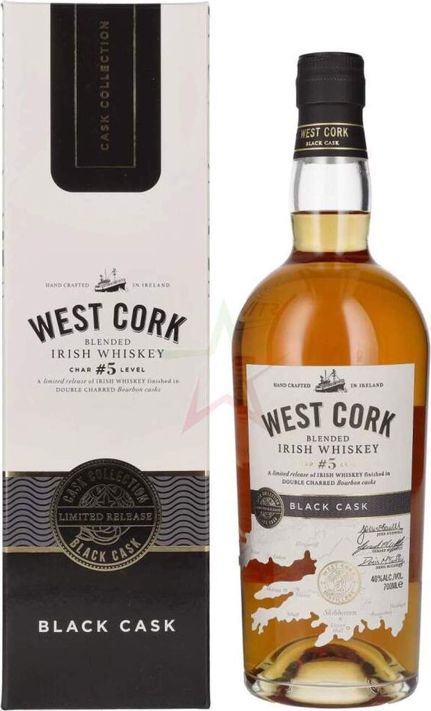 West Cork Char No. 5 Level Blended Irish Whiskey BLACK CASK Finish 40 % 0,70 lt.