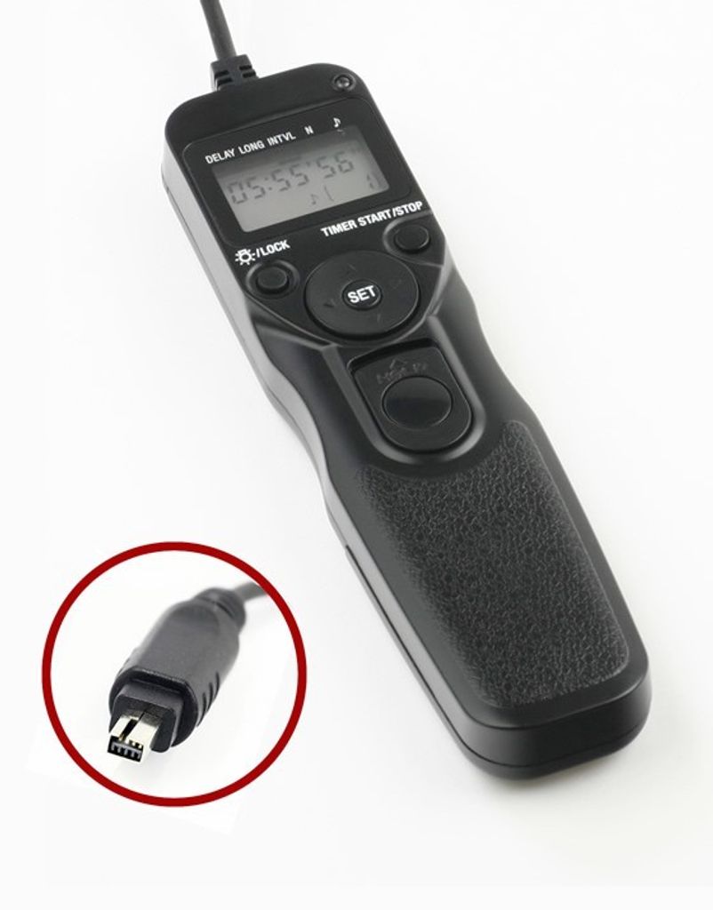 Programmierbarer Minadax LCD Timer Ausloeser N3 fuer Nikon DF, D7100, D7000, D5500, D5300, D5200, D5100, D5000, D3300, D3200, D3100, D750, D610, D6...