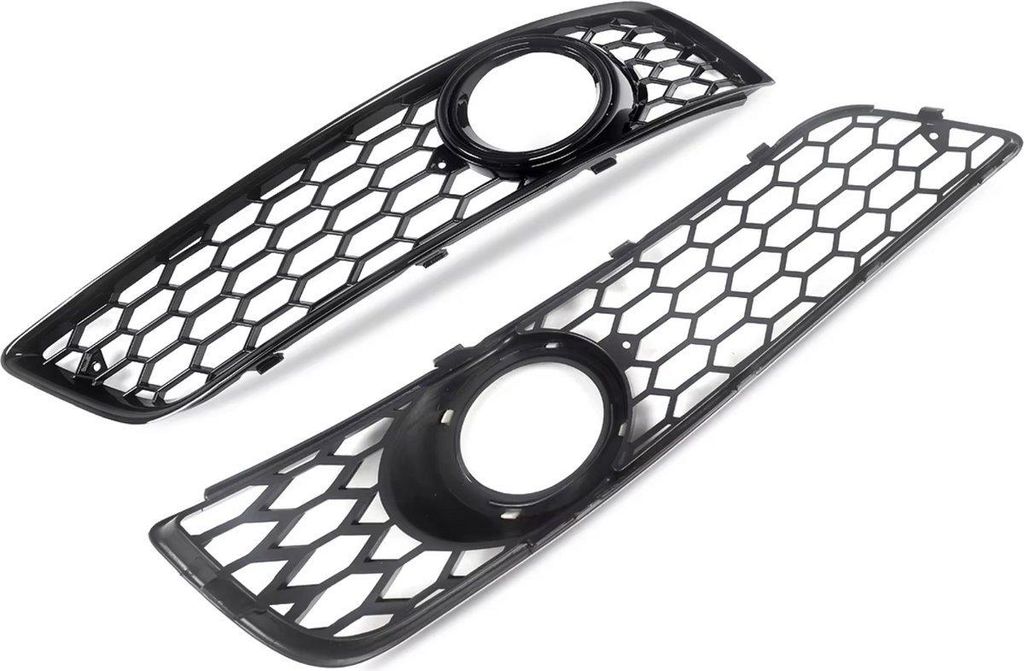 Nebelscheinwerfer-Abdeckungen Straton – Honigraat Schwarz – Für Audi A3 8P (2009-2012) – Vorderer Stoßfänger Zubehör
