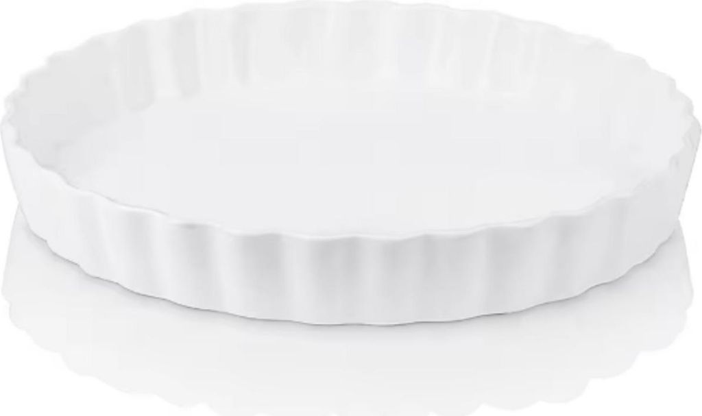 Ventina Auflaufforml Exclusiva – 1200 ml – Keramik – Weiß – Ofen- und Mikrowellengeeignet – Spülmaschinenfest