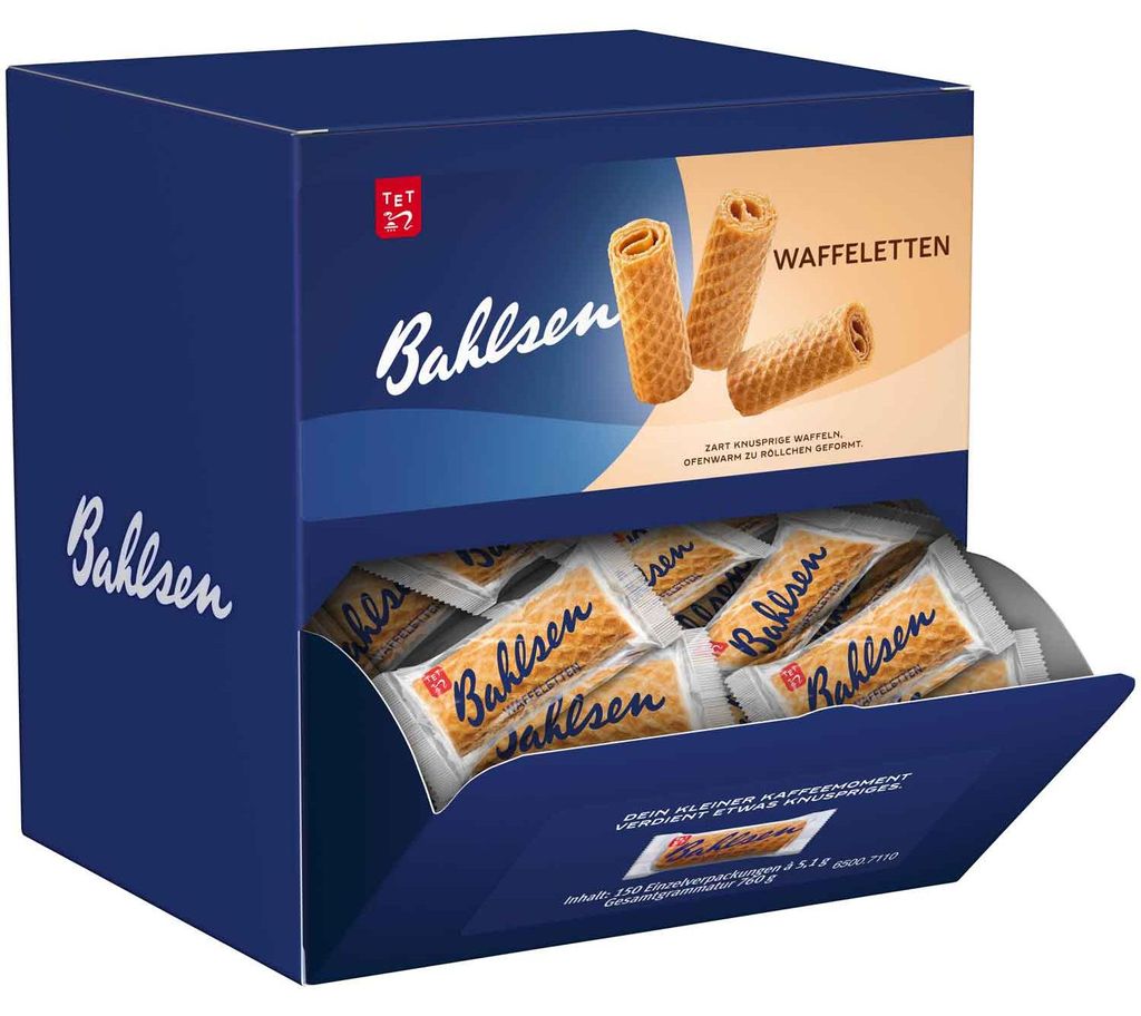Rouleaux de gaufrettes Bahlsen, ultra-fins, emballés Image du produit 