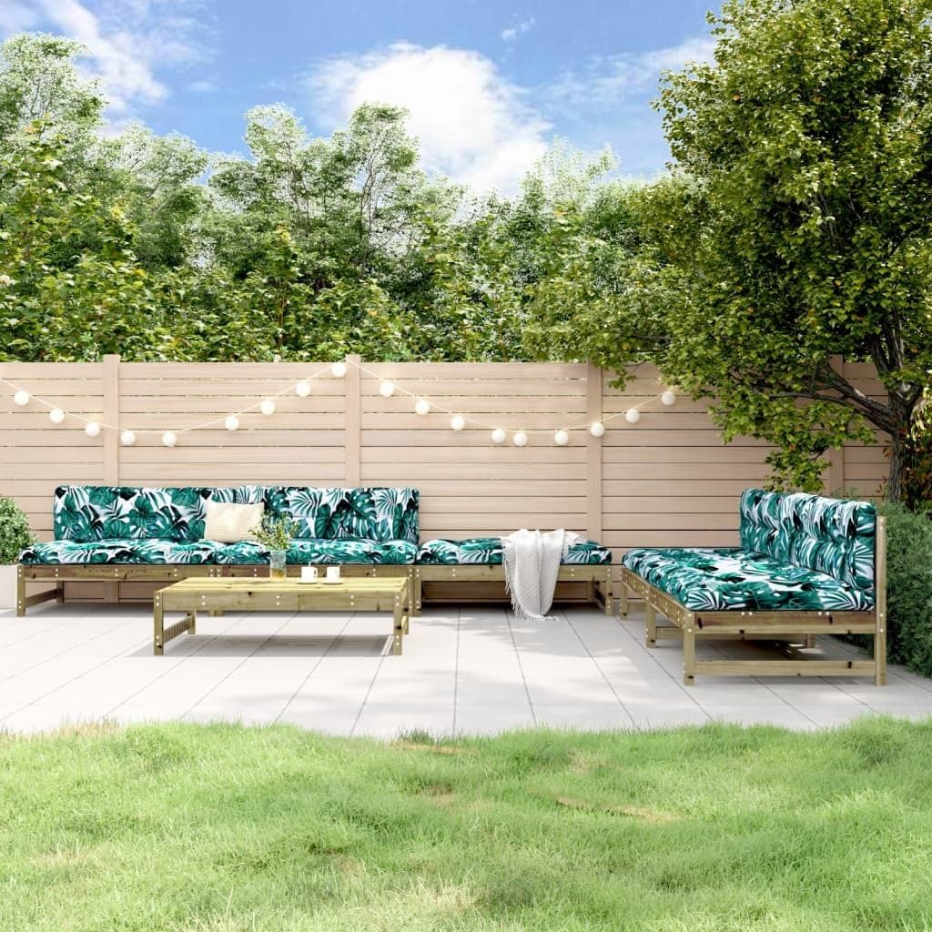 Maison Exclusive - 6-tlg. Garten-Lounge-Set Imprägniertes Kiefernholz