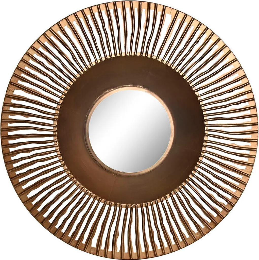 Miroir mural Home ESPRIT cuivre 70 x 8,5 x 70 cm - Élégance ronde