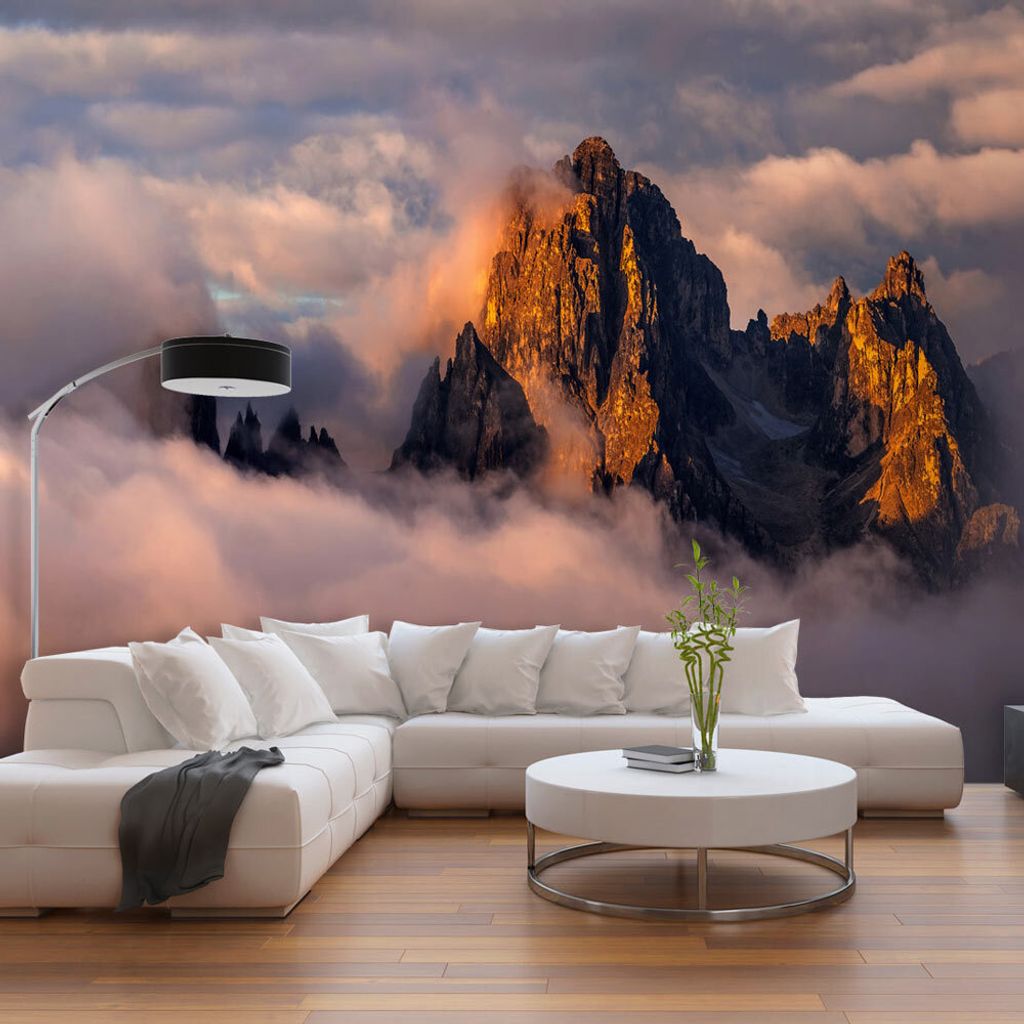 Basera Selbstklebende Fototapete Bergmotiv c-B-0239-a-b, mit UV-Schutz, 441x315 cm