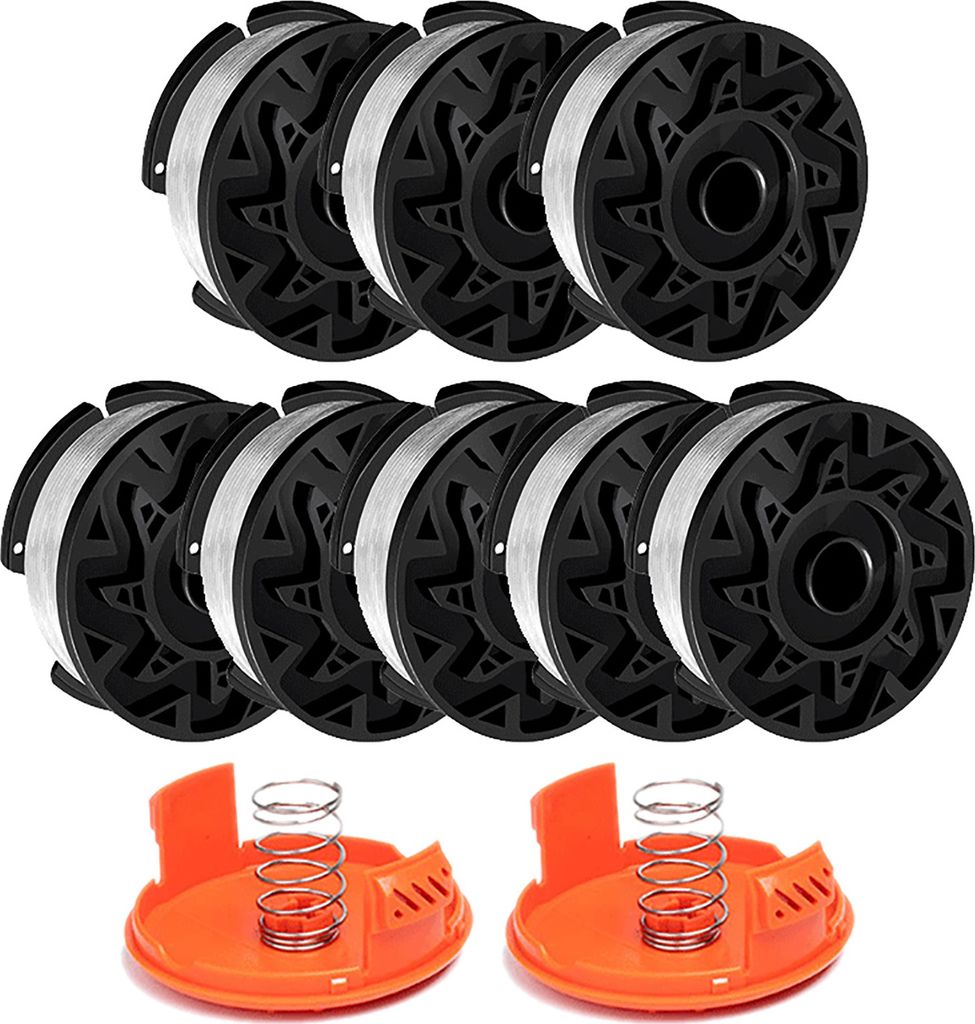 AF-100 Rasentrimmerspule, Ersatz-Rasentrimmerspule, transparente Trimmerschnur 0,065 Zoll, 30 Fuss Trimmerseil Nylonseil, passend fuer die meisten ...