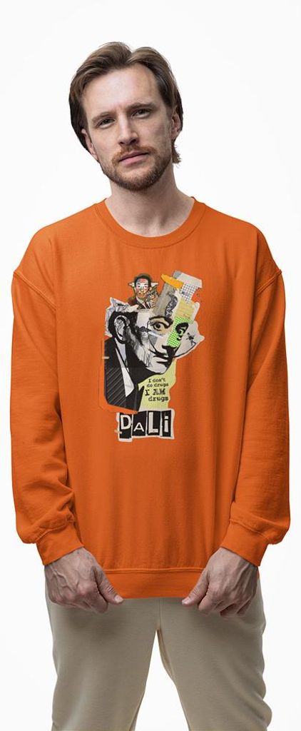 D&B Design Uni Pullover SWEB00021 Dali Orange-Größe L