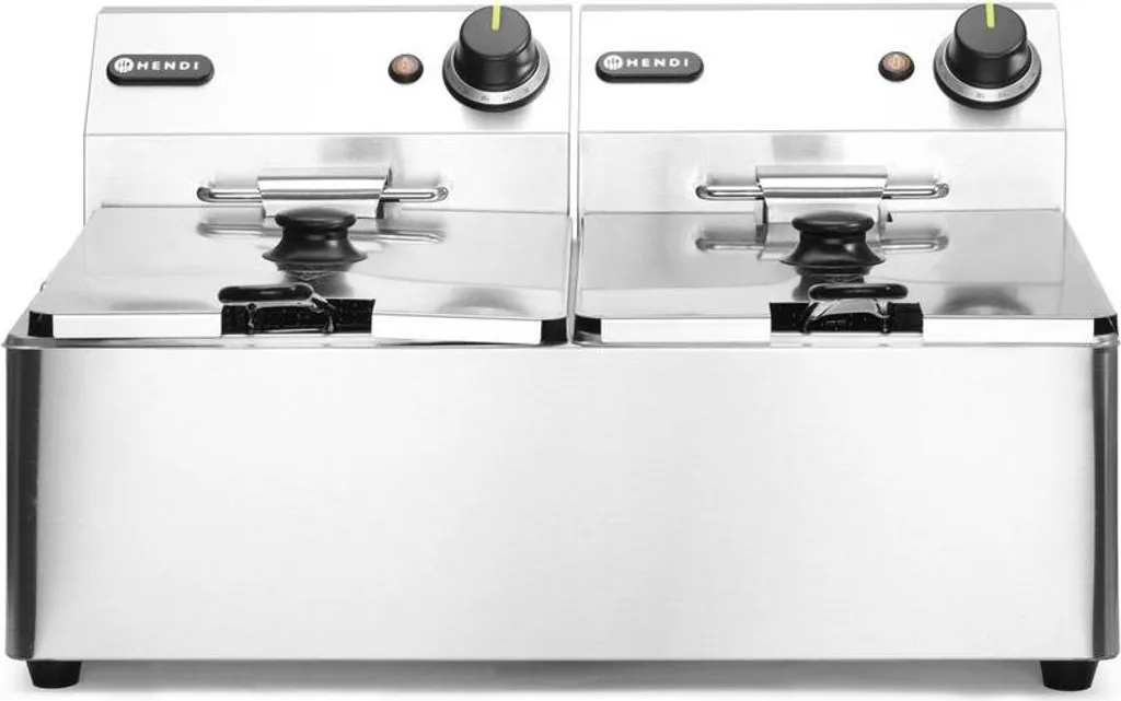 Friteuse double en inox facile à nettoyer pour éviter les odeurs
